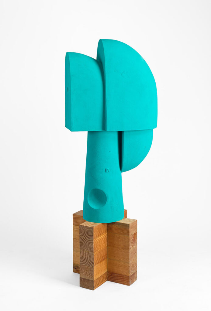 Iván Carmona, Horizonte, 2022, Mineral silicate paint on ceramic, 62½ x 21 x 14 inches
