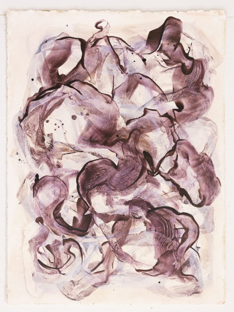 Betsy Eby, Elderberry, 2023, Oil, cold wax, and dry pigment on prepared 300lb Arches paper, 15 x 11¼ inches