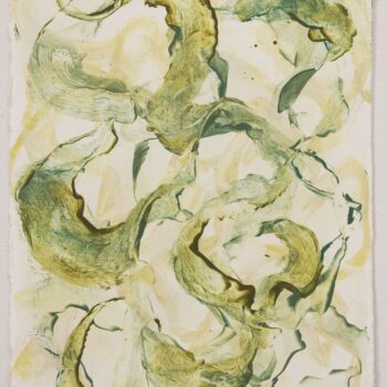 Betsy Eby, Kelp, 2023, Oil, cold wax, and dry pigment on prepared 300lb Arches paper, 15 x 11¼ inches