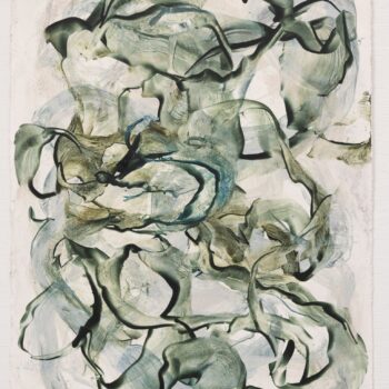 Betsy Eby, Spruce, 2023, Oil, cold wax, and dry pigment on prepared 300lb Arches paper, 15 x 11¼ inches