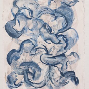 Betsy Eby, Tide, 2023, Oil, cold wax, and dry pigment on prepared 300lb Arches paper, 15 x 11¼ inches