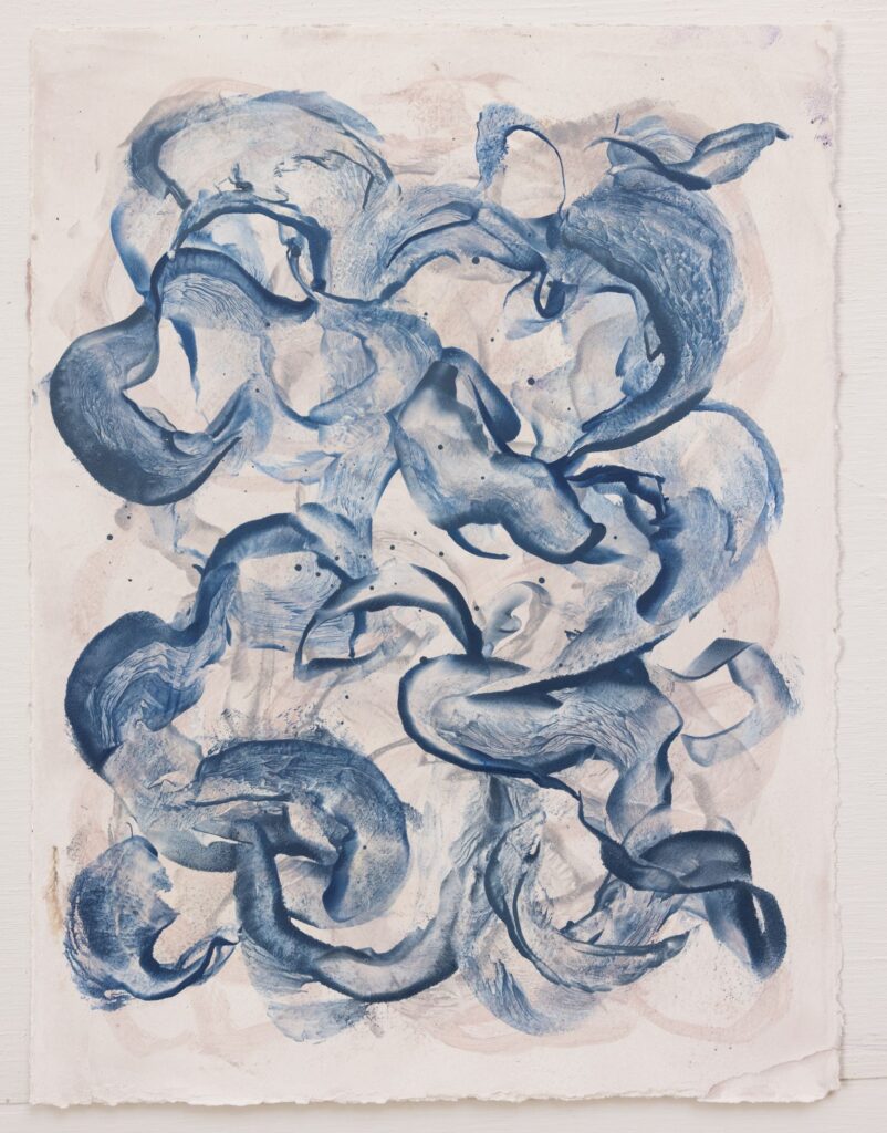 Betsy Eby, Tide, 2023, Oil, cold wax, and dry pigment on prepared 300lb Arches paper, 15 x 11¼ inches