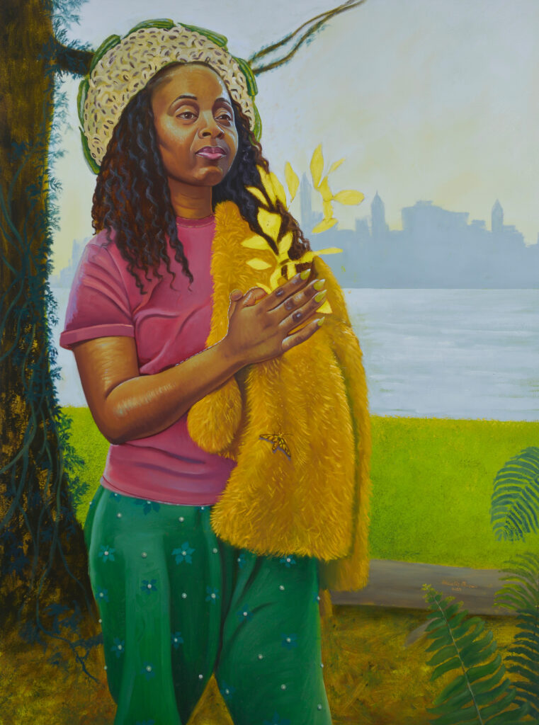 Alicia Brown, In the Land my Mother Dreamt of, 2023, Oil on panel, 48 x 36 inches