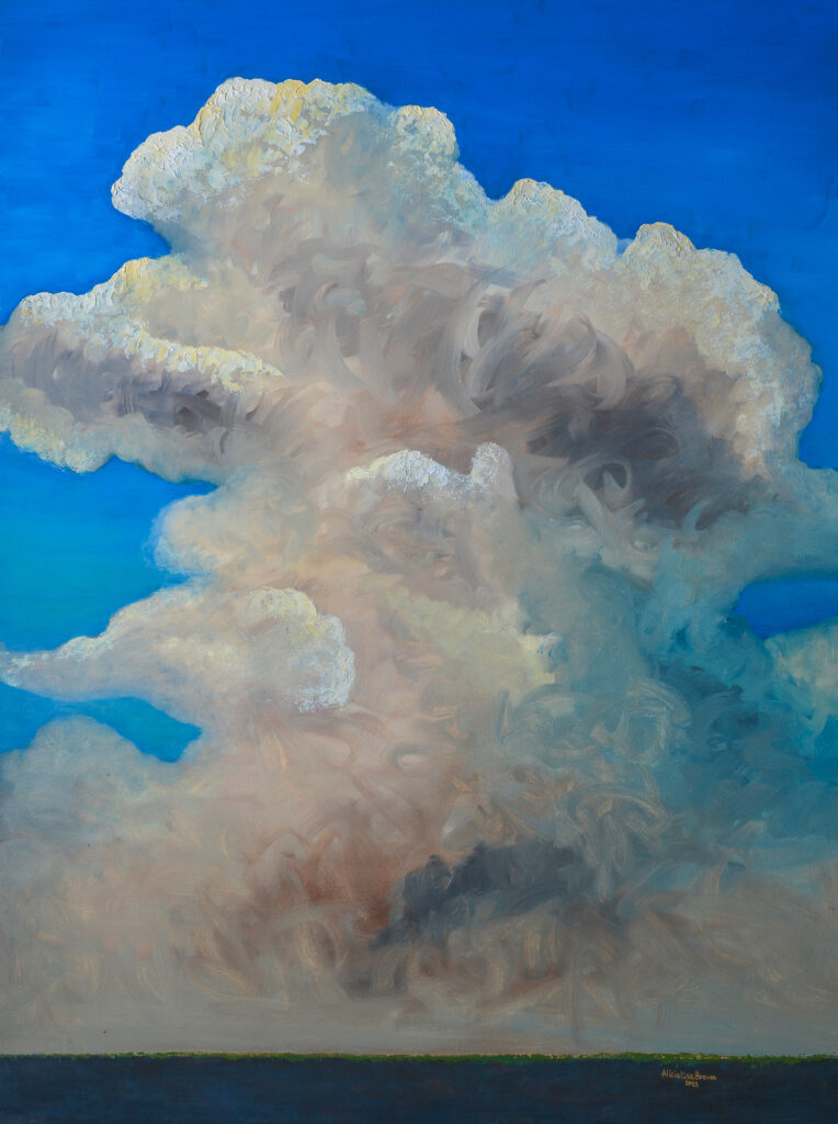Alicia Brown, There are no Mountains in the Promise Land, 2023, Oil on panel, 48 x 36 inches