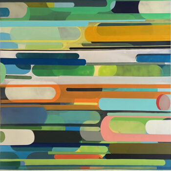 Susan Dory, Janus, 2014-2023, Acrylic on canvas over panel, 70 x 70 inches