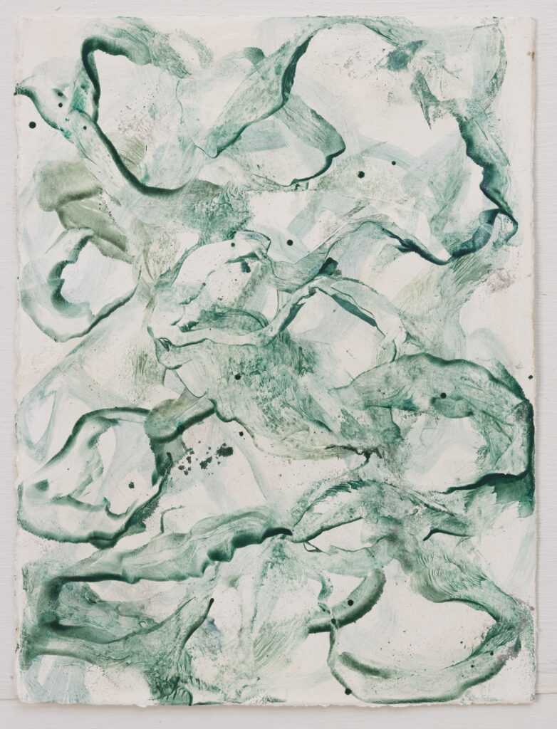 Betsy Eby, Cove, 2023, Oil, cold wax, and dry pigment on prepared 300lb Arches paper, 15 x 11¼ inches