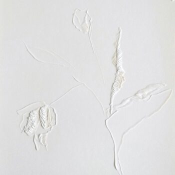 Andreas Kocks, Untitled (#2404), 2024, Carved watercolor paper, 5 x 11 inches, Signed and dated on the recto