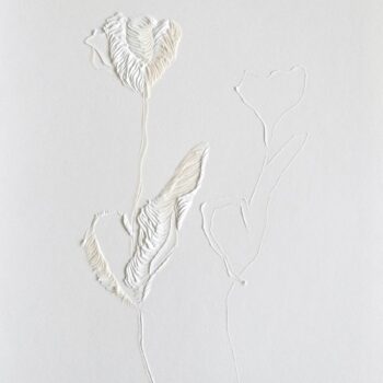 Andreas Kocks, Untitled (#2405), 2024, Carved watercolor paper, 15 x 11 inches, Signed and dated on the recto