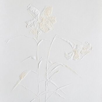 Andreas Kocks, Untitled (#2407), 2024, Carved watercolor paper, 15 x 11 inches, Signed and dated on the recto