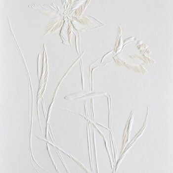 Andreas Kocks, Untitled (#2408), 2024, Carved watercolor paper, 15 x 11 inches, Signed and dated on the recto