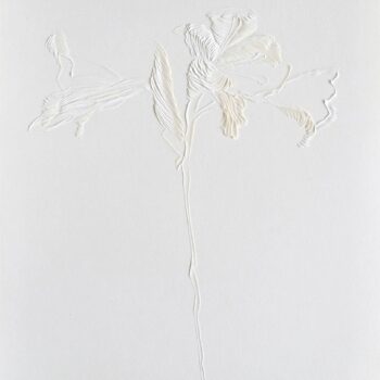 Andreas Kocks, Untitled (#2410), 2024, Carved watercolor paper, 15 x 11 inches, Signed and dated on the recto