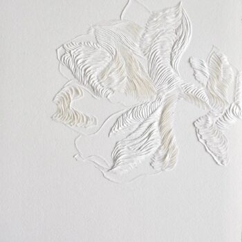 Andreas Kocks, Untitled (#2424), 2024, Carved watercolor paper, 15 x 11 inches, Signed and dated on the recto