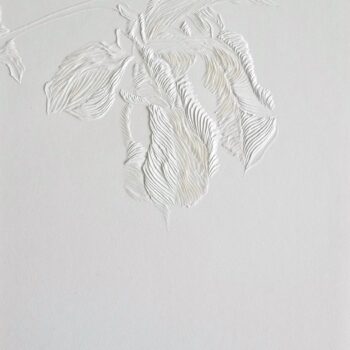 Andreas Kocks, Untitled (#2435), 2024, Carved watercolor paper, 15 x 11 inches, Signed and dated on the recto