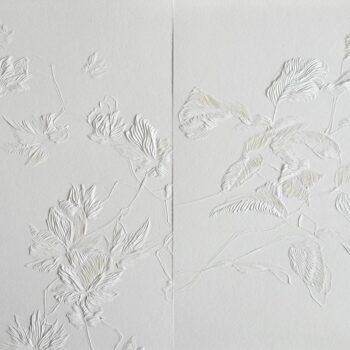 Andreas Kocks, Untitled (#2438), 2024, Carved watercolor paper, 15 x 22 inches, Signed and dated on the recto