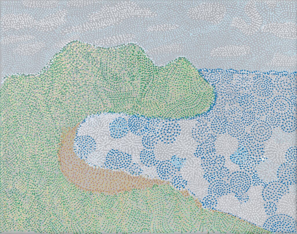 Tanya Minhas, Toiny Winter Sea 1, 2024, Acrylic on canvas, 11 x 14 inches