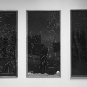 Keith Haring Subway Drawings (Private Collection) at the Brooklyn Museum (© Jaime Rojo via Brooklyn Street Art)