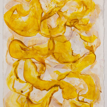 Betsy Eby Rhythmic Variations: Rhythm Study: Goldenrod, 2023 Oil, cold wax, and dry pigment on prepared 300lb Arches paper 15 x 11¼ inches