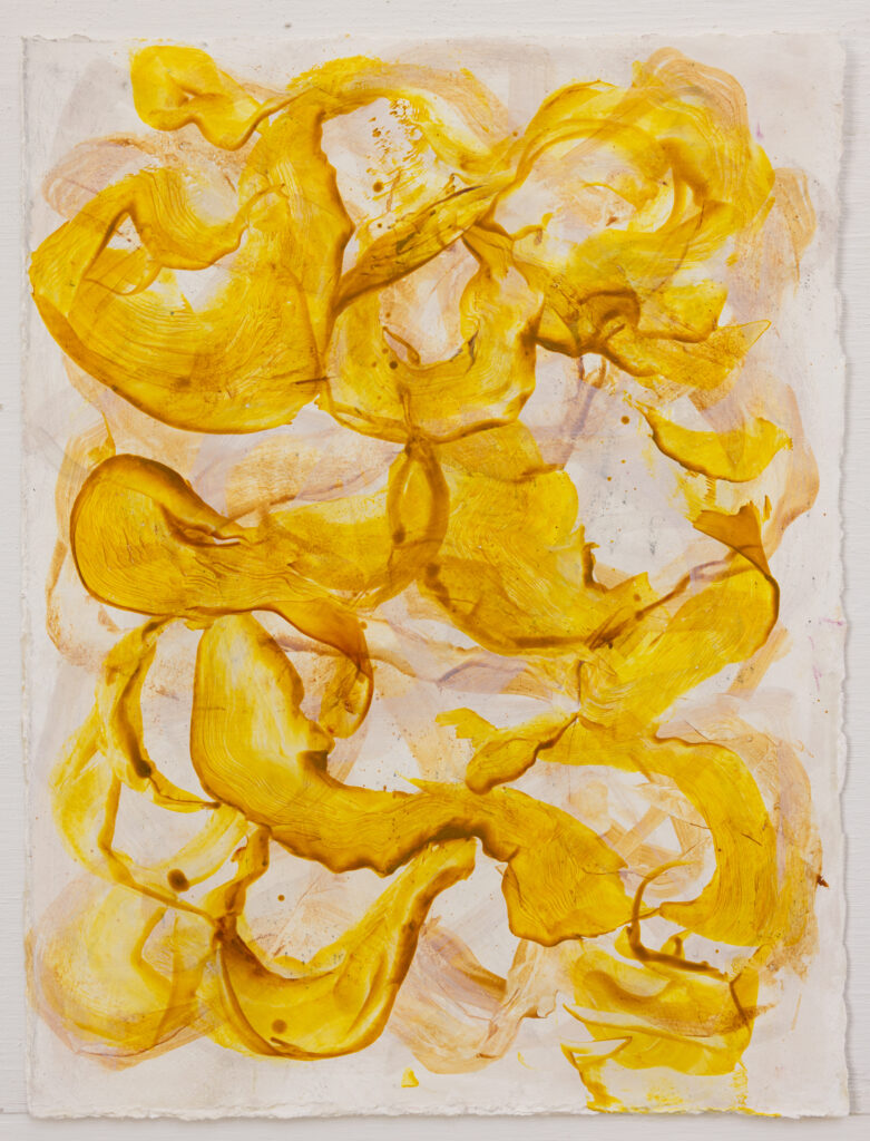 Betsy Eby Rhythmic Variations: Rhythm Study: Goldenrod, 2023 Oil, cold wax, and dry pigment on prepared 300lb Arches paper 15 x 11¼ inches