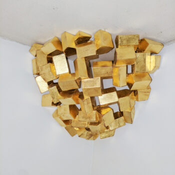 Andreas Kocks, Beehive, 2001, Gold on bronze, 6 1/4 x 6 1/4 x 6 1/4 inches