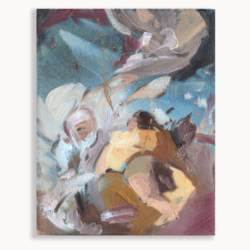 Eric Uhlir, Like a king in hiding, 2025, Oil on linen, 10 1/4 x 8 x 3/4 inches