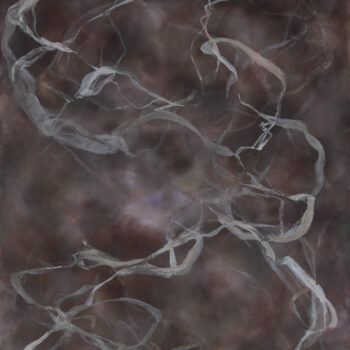 Betsy Eby, Chromatic Frequency No.1, 2025, Encaustic and oil on panel, 42 x 30 inches