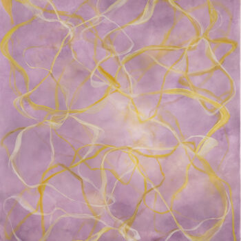 Betsy Eby, Chromatic Frequency No.6, 2025, Encaustic and oil on panel, 50 x 44 inches