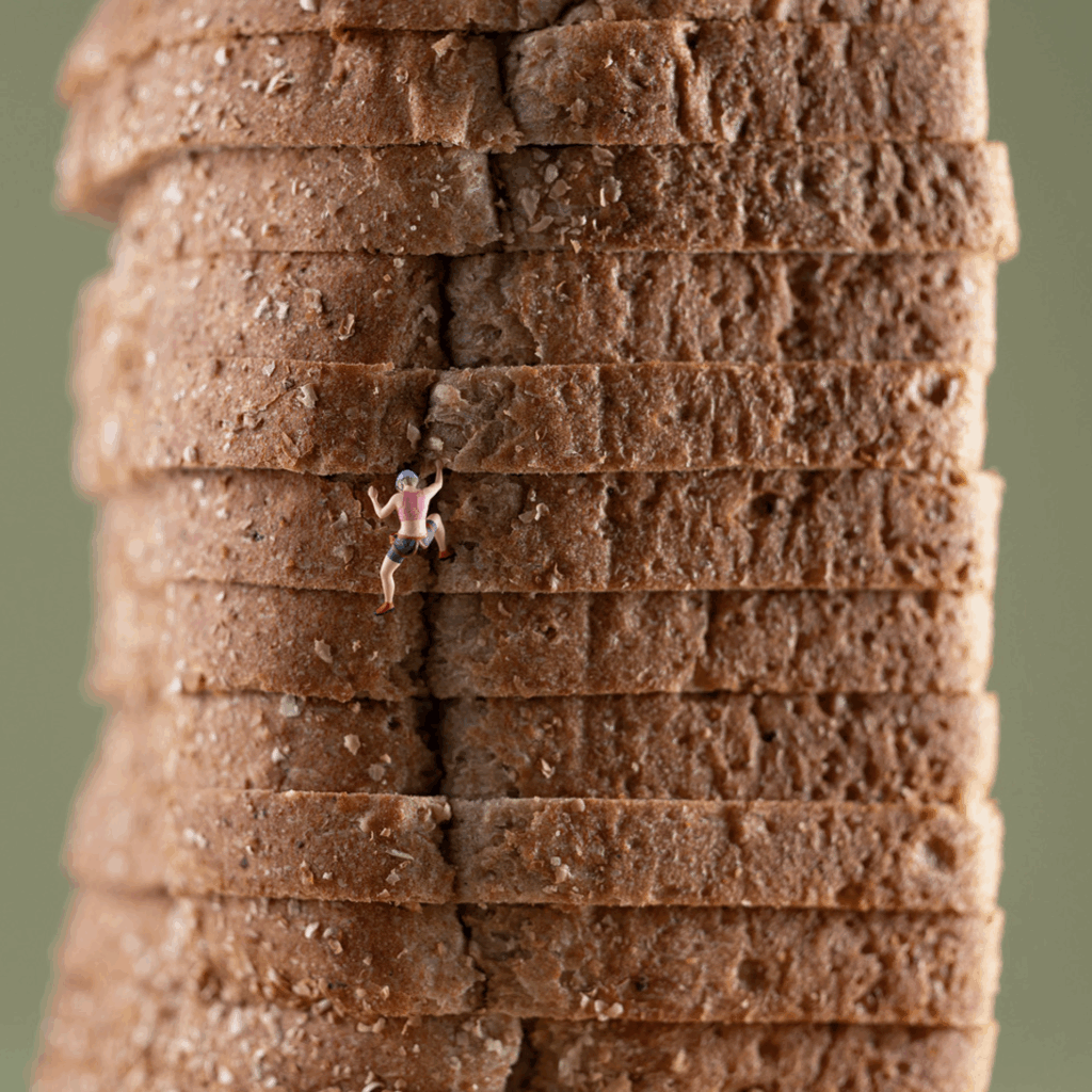 Bread Climber, 2024, Archival ink print with acrylic dibond mounting, Available in various sizes