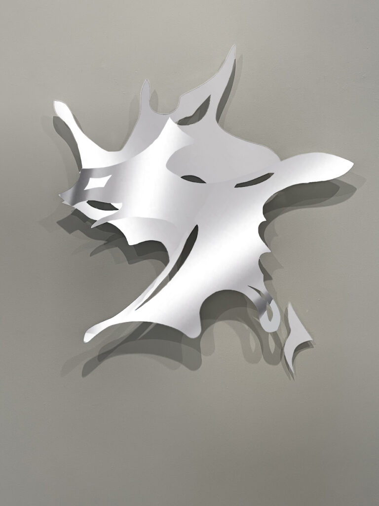 Andreas Kocks Reading the Air (#2472V), 2025 Stainless Steel, polished 35 x 32 x 1 inches