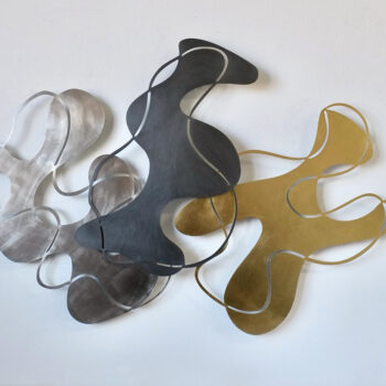 Andreas Kocks Four Of Us (#2449P), 2025 Steel, palladium leaf 32 x 29 x 1 inches