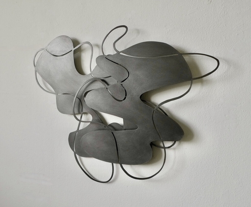 Andreas Kocks Two of Us (#2443SG), 2025 Steel, graphite 20 x 25 x 1 inches