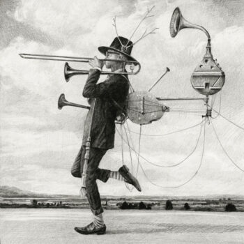 Ethan Murrow, Food I, 2025, Graphite on paper, 10 x 10 inches