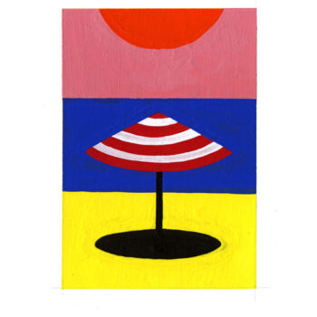 Scott Patt Sun, Shade, Shadow, 2014 Cel-vinyl acrylic on acid-free bistol board 4 x 3 inches