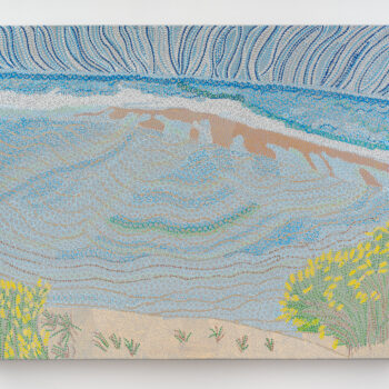 Tanya Minhas Wave Energy Sand Ripples, 2025 Acrylic on canvas 18 x 24 x 2 inches Signed, titled and dated on verso in ink