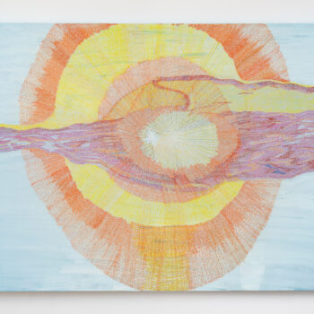 Tanya Minhas A Sunset Melting Like Gold, 2025 Acrylic on canvas 36 x 48 inches