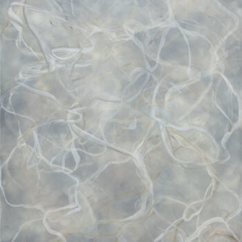 Betsy Eby, Chromatic Frequency No. 11, 2025, Encaustic and oil on panel, 42 x 36 inches