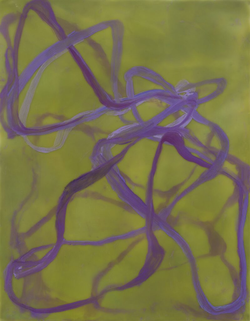 Betsy Eby, Chromatic Frequency No. 18, 2025, Encaustic and oil on panel, 14 x 11 inches