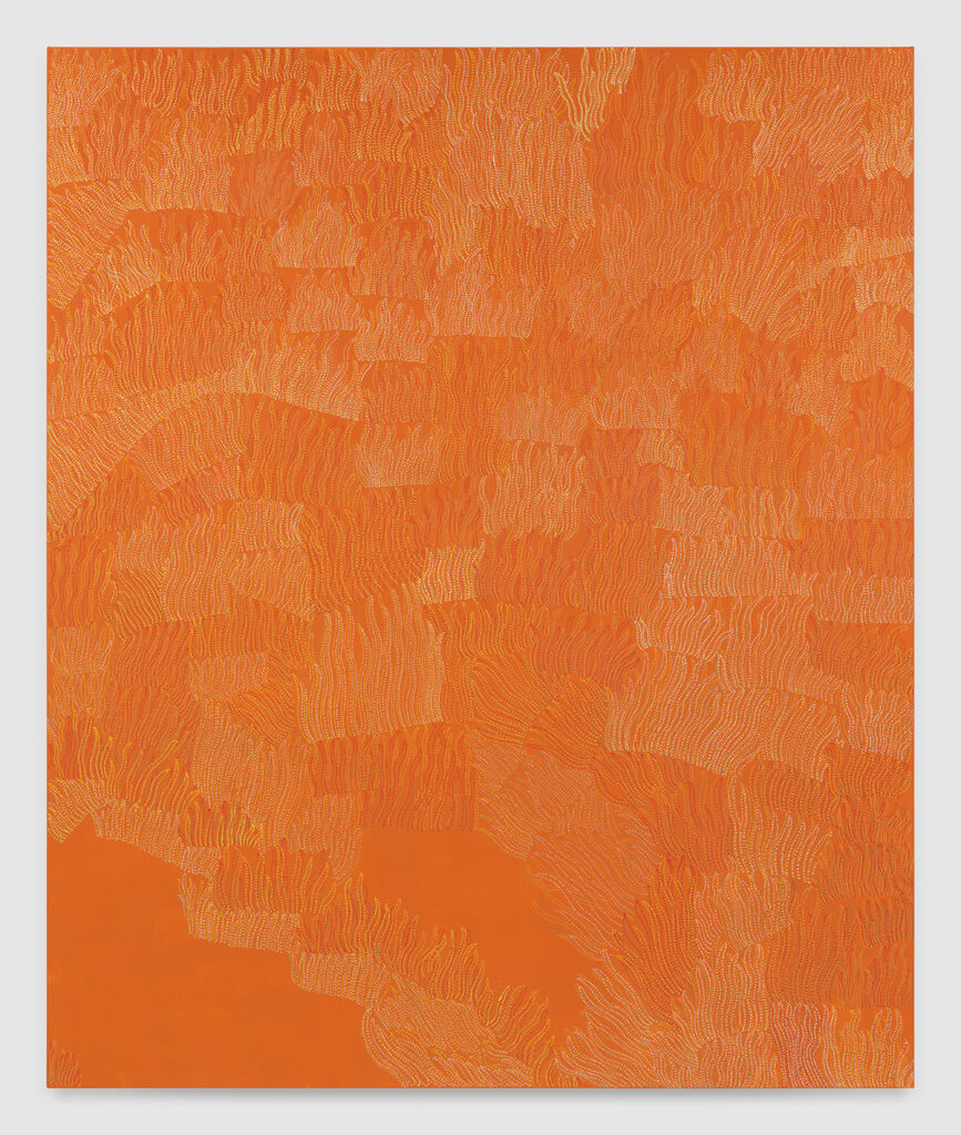Tanya Minhas, Fire (Of my Love), 2025, Acrylic on canvas, 72 x 60 inches