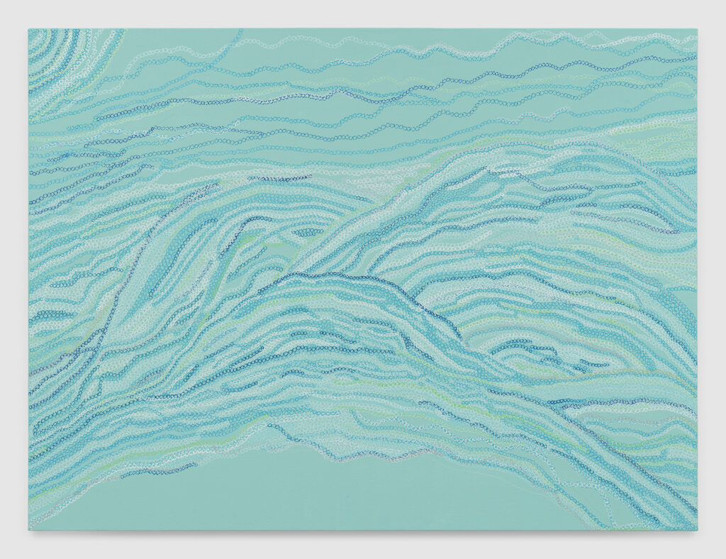 Tanya Minhas, The Warmth of the Deep Sea, 2025, Acrylic on canvas, 36 x 48 inches