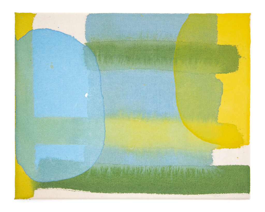 Jinie Park Slow Motion, 2025 Acrylic on Kwangmok (Korean muslin) 11 x 14 inches