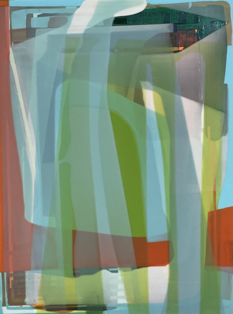 Susan Dory Charm Guide 3, 2025 Acrylic on canvas over panel 17.75 x 13.5 inches (framed)