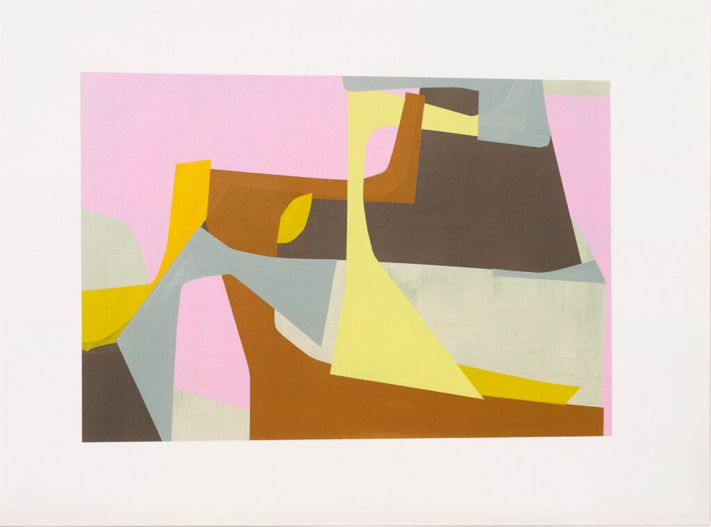 Susan Dory Future Perfect 11, 2025 Acrylic on paper 18 x 24 inches 20 1/2 x 26 1/2 inches (framed)