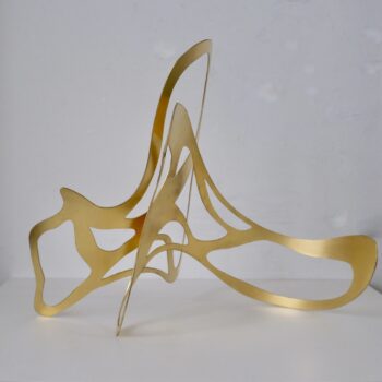 Andreas Kocks, Sundance (#2501au), 2025, Gold Leaf on galvanized steel, 13 x 15 x 10 inches