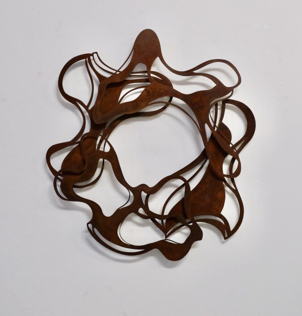 Andreas Kocks, Same, same, but different (#2513st), 2025, Steel, oxidized, 32 x 29 x 1 inches