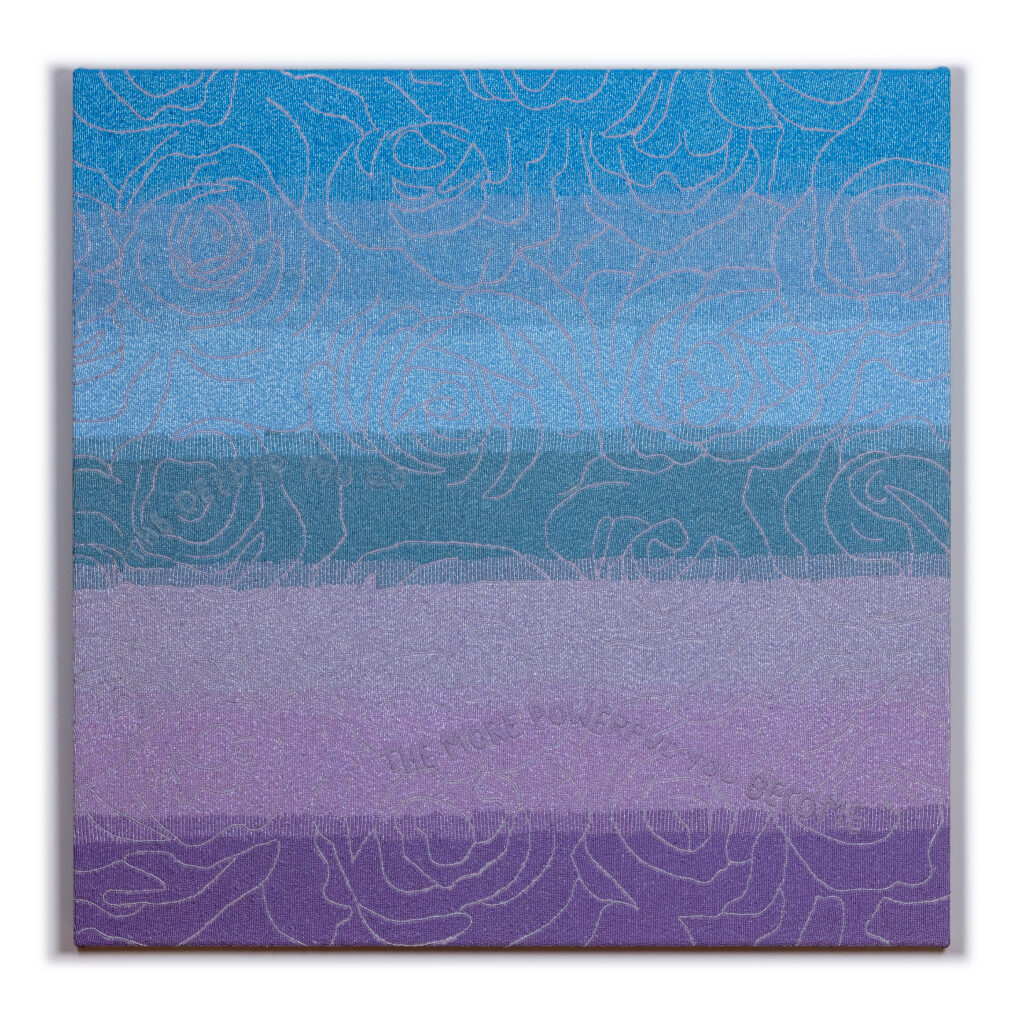Stephanie Hirsch, The Deeper You Go, The More Powerful You Become, 2026, Beads on Canvas, 40 x 40 inches
