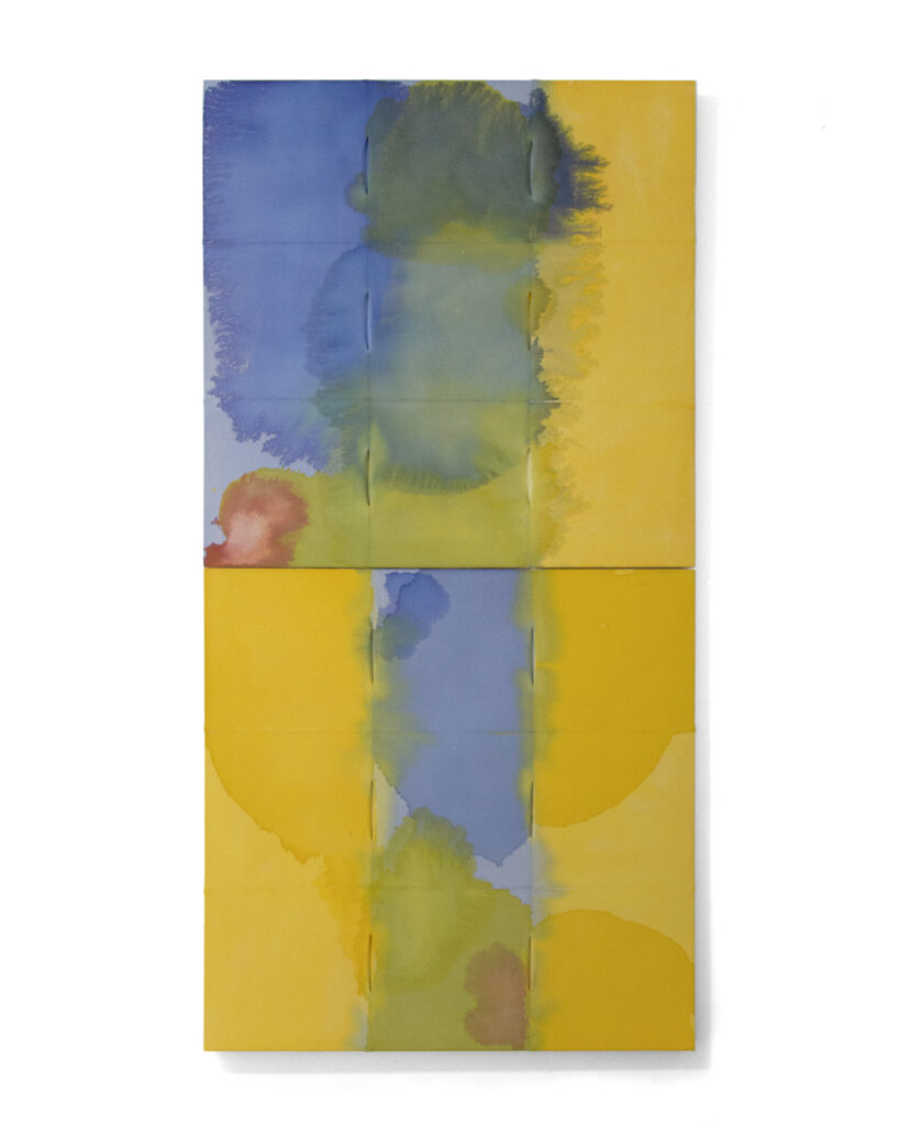 Jinie Park, Immense Lighting, 2026, Acrylic on sewn Kwangmok (Korean muslin), 72 x 36 inches