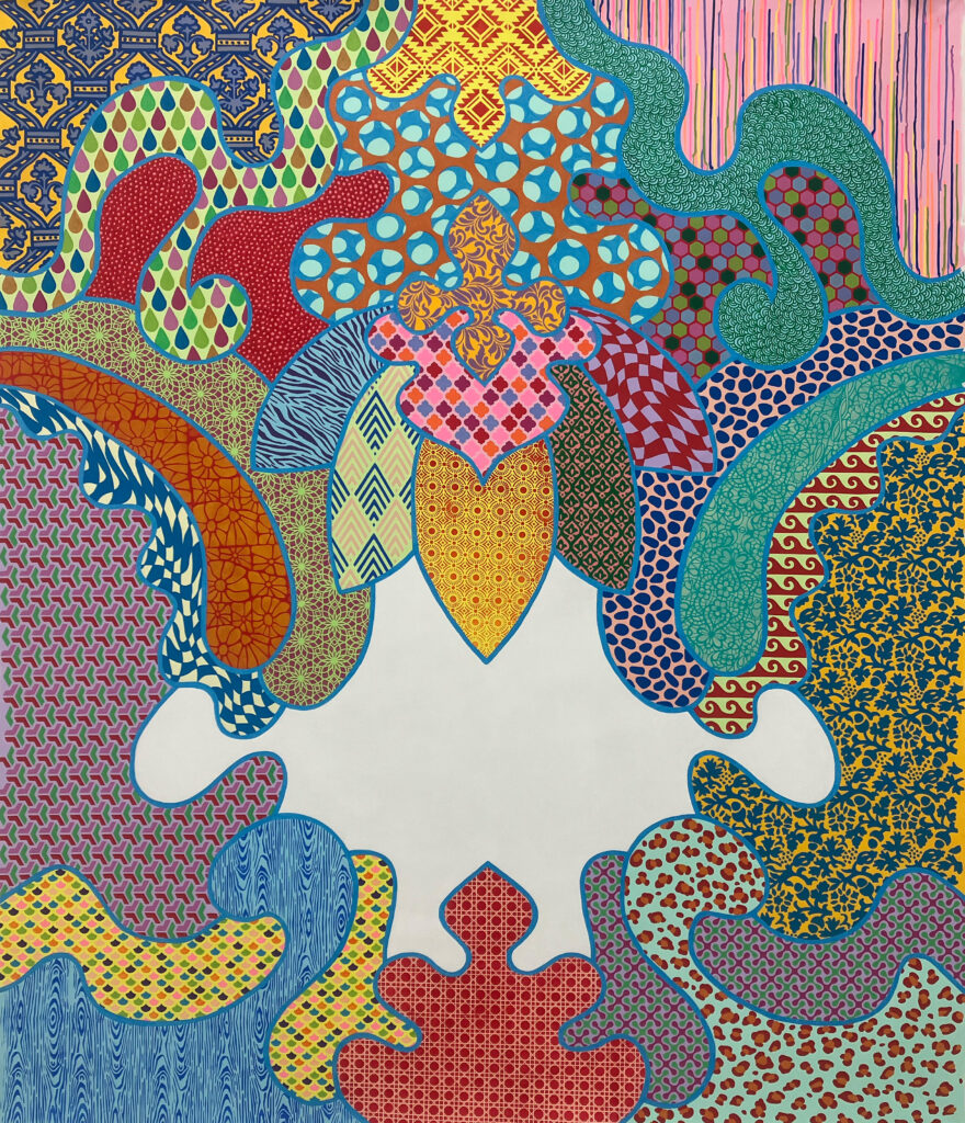 Carolina Ponte Untitled Acrylic on canvas 61 1/2 x 55 1/8 x 1 1/4 inches