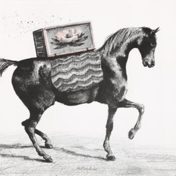 Ethan Murrow Bellwether, 2026 Two color stone lithograph Edition of 35 12.5 x 18 inches