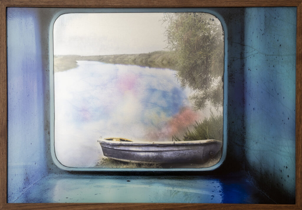 Nevil Dwek, Day by Day, 2026, Giclée print, clear film, aluminum and acrylic, walnut artist frame, Available in various sizes