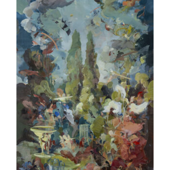 Eric Uhlir, The long light, 2026, Oil on linen, 78 × 48 inches, SOLD