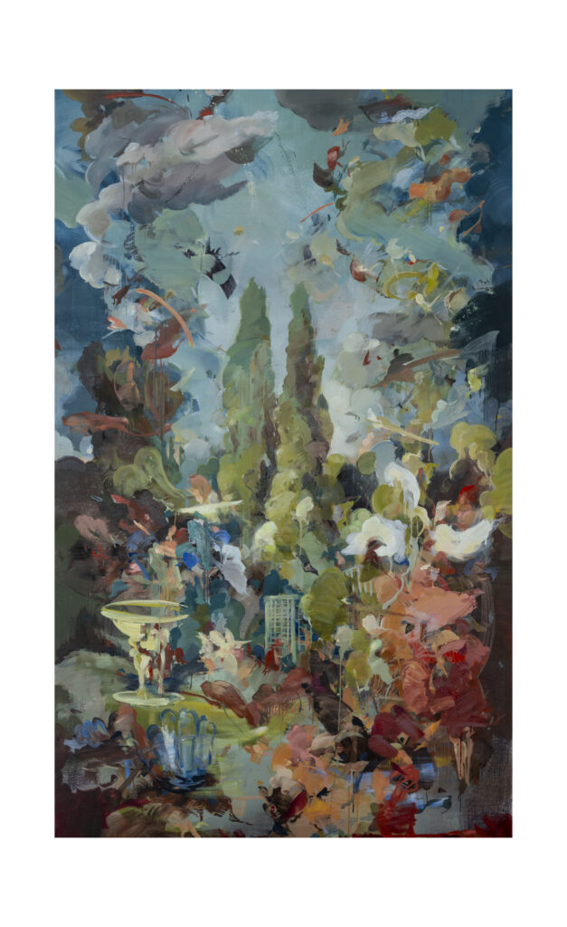 Eric Uhlir, The long light, 2026, Oil on linen, 78 × 48 inches